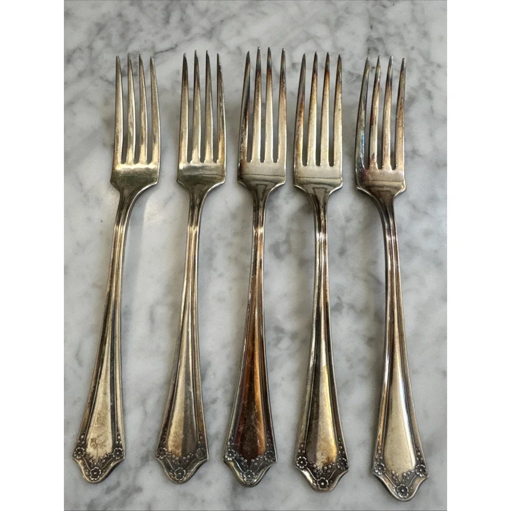 11 Oneida Community Primrose 7 1/2 Inch Forks Set Of 5